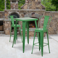 Flash Furniture CH-31320-30GB-GN-GG Metal Bar Stool in Green